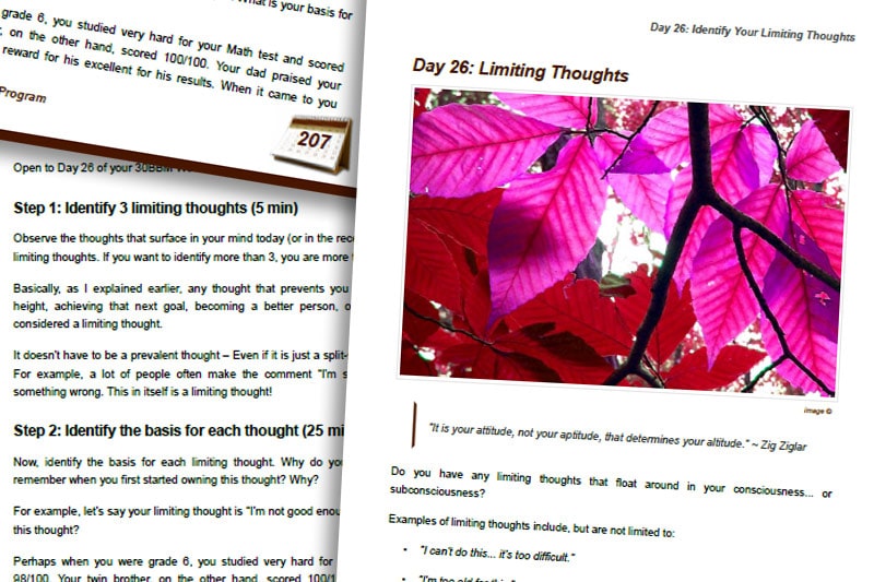 30BBM Guidebook: Limiting Thoughts