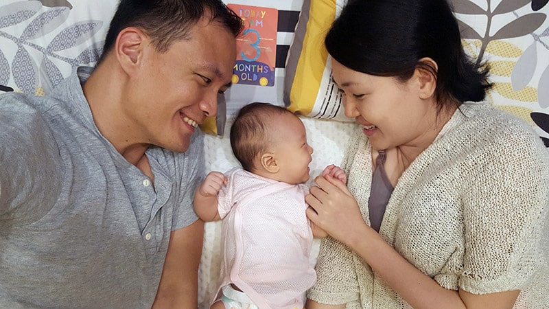 Baby A: 3 months old