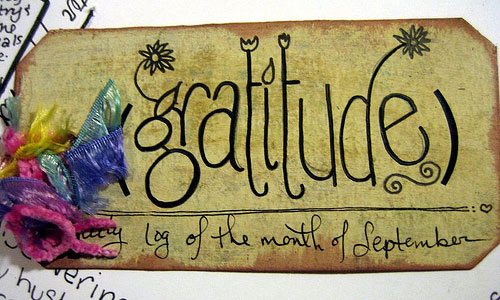 An artistic gratitude journal made by miscellaneaarts (Cover)