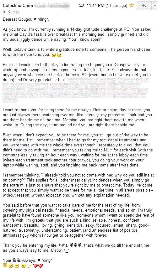 My Thank You Letter