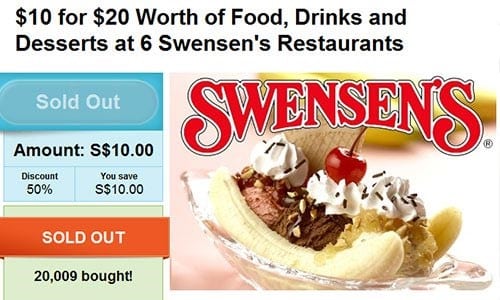 Sample Groupon Deal - Swensen's Restaurant