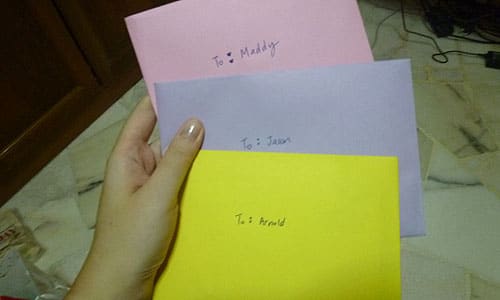 Cards for Maddy, Jason, and Arnold