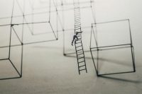 Man Climbing Ladder