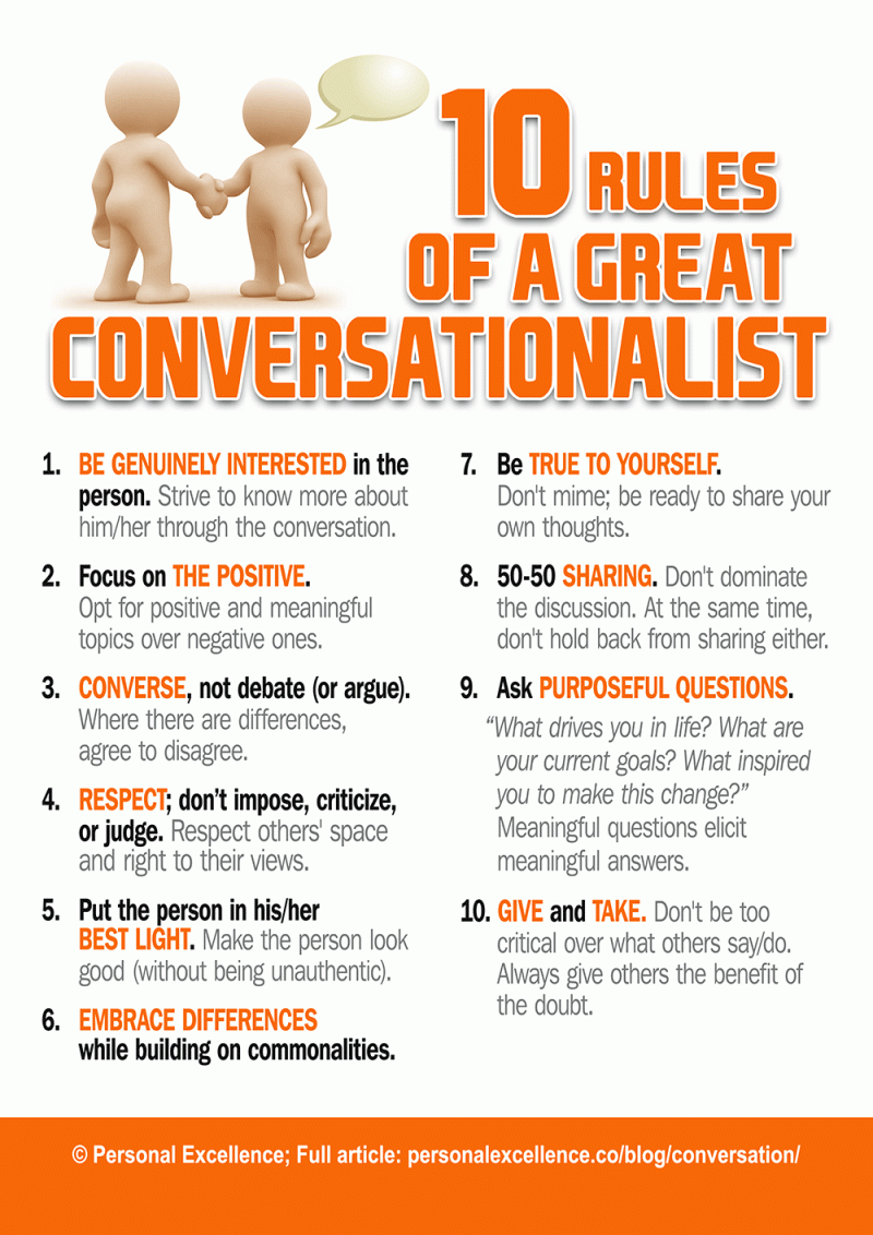 10 Rules of a Great Conversationalist Manifesto