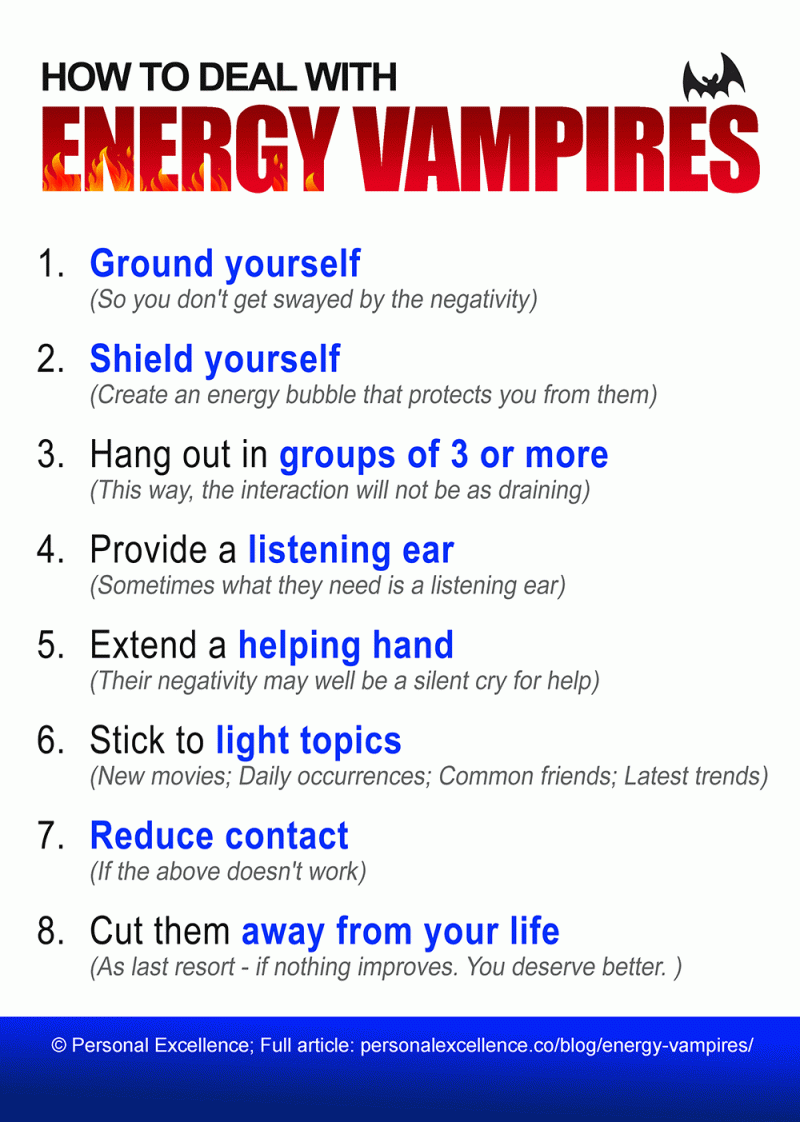 How To Deal with Energy Vampires Manifesto