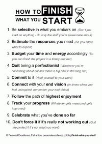 How To Finish What You Start Manifesto