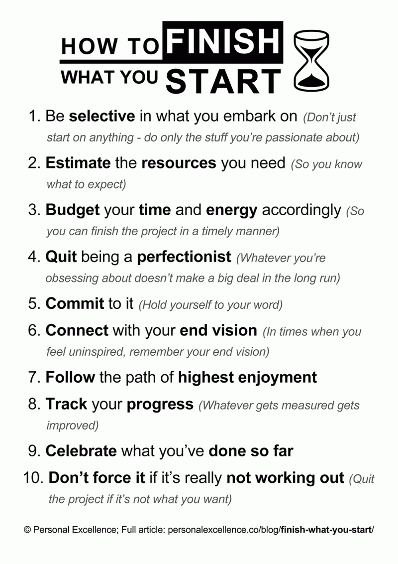 How To Finish What You Start [Manifesto]