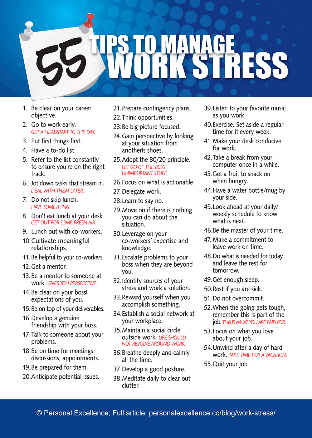 How To Manage Work Stress Manifesto Personal Excellence