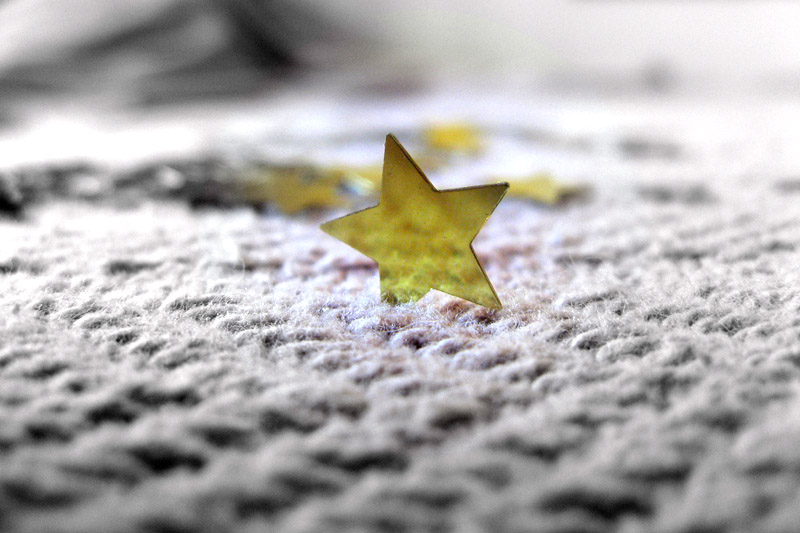 Yellow star on carpet